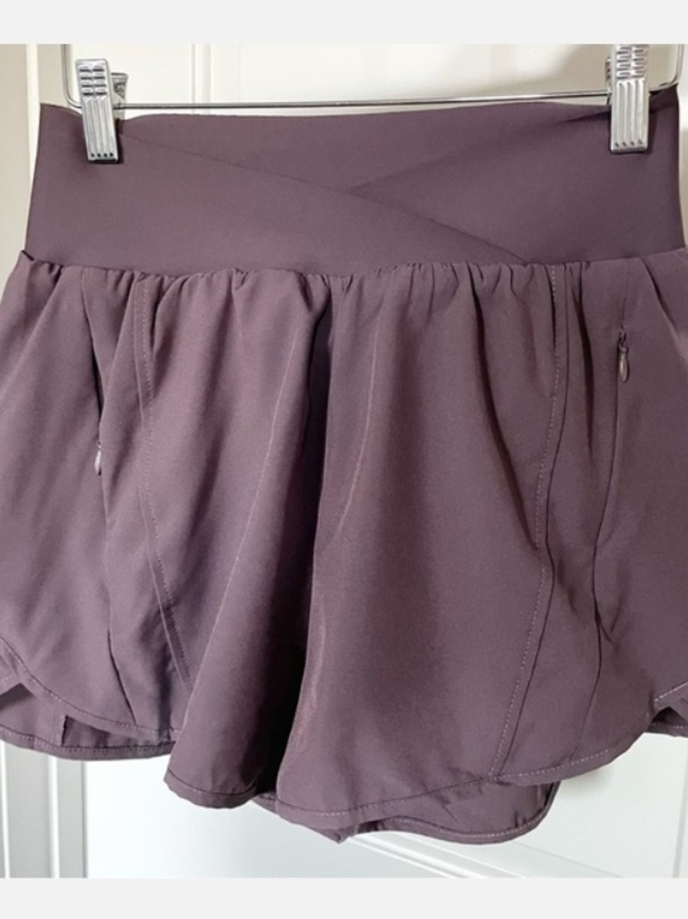 Baleaf Plum Crossover Waist Active Skort